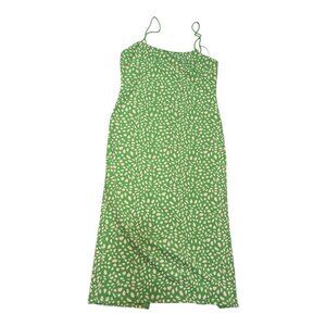 Zara Green & Pink Spotted Bodycon Midi Dress